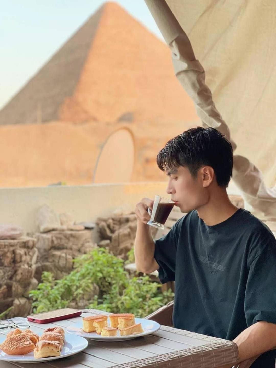 Kemet Pyramids Room View Kairo Bagian luar foto